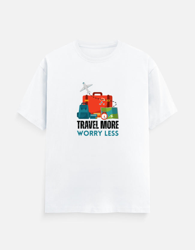 Travel More Worry Less T-Shirt Main Image