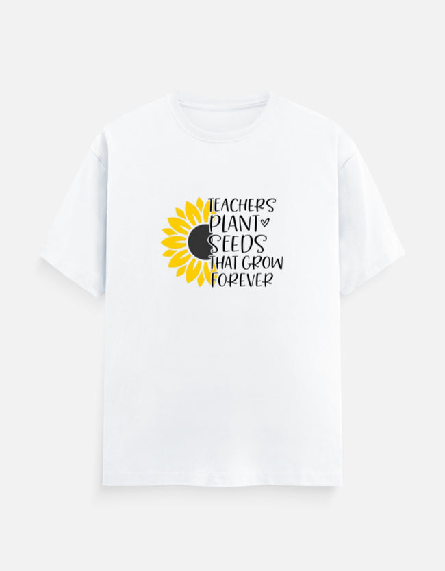 Teachers Plant Seeds Unisex Premium Cotton T-Shirt Main Image