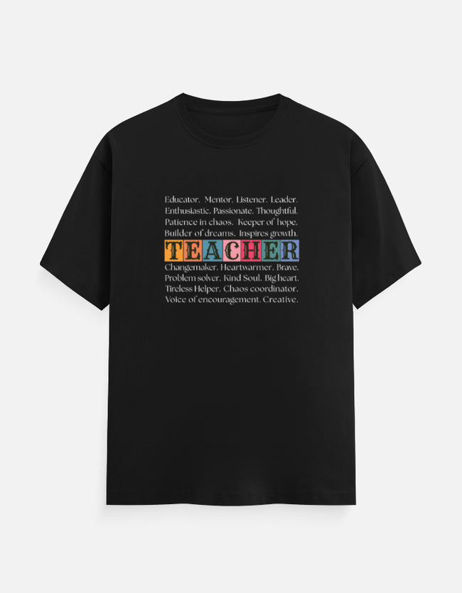 A Teacher's Many Roles Unisex Premium Cotton T-Shirt Main Image