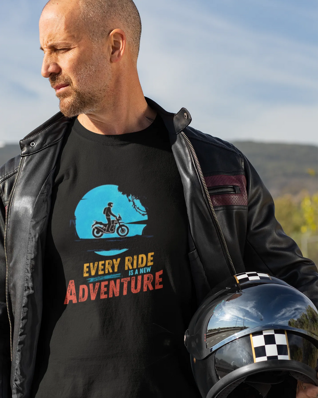 Every Ride is a New Adventure | Adventure T-Shirt Hover Image