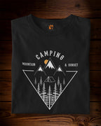 Mountain Camping & Sunset | Unisex T-Shirt