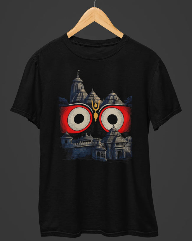 Lord Jagannath with Puri Temple T-Shirt Hover Image