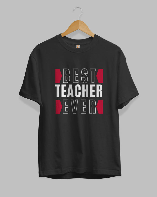 Best Teacher Ever Unisex Premium Cotton T-Shirt Hover Image