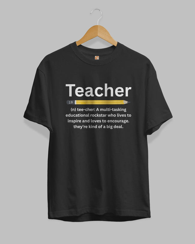The Teacher Dictionary Unisex Premium Cotton T-Shirt Hover Image