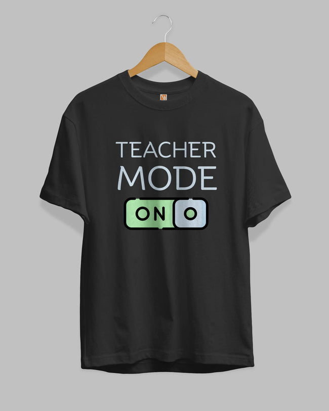 Teacher Mode On Unisex Premium Cotton T-Shirt Hover Image