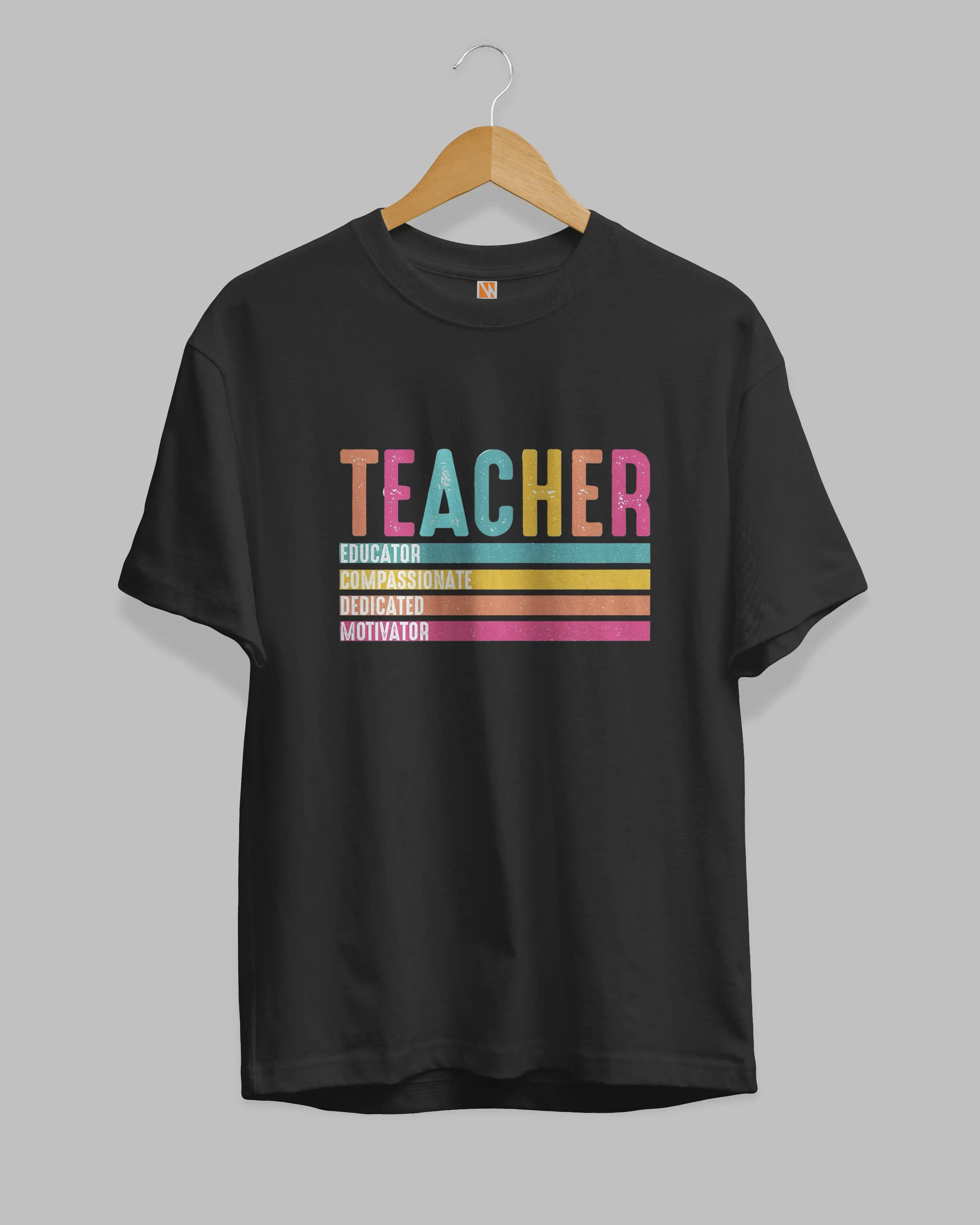 Proud Teacher Typography Premium Cotton T-Shirt