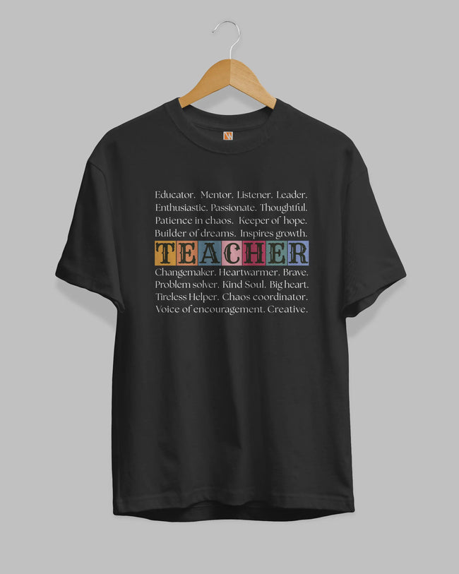 A Teacher's Many Roles Unisex Premium Cotton T-Shirt Hover Image
