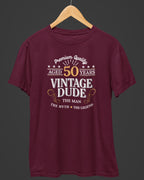 50 Years Vintage Dude Birthday T-Shirt