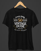 50 Years Vintage Dude Birthday T-Shirt