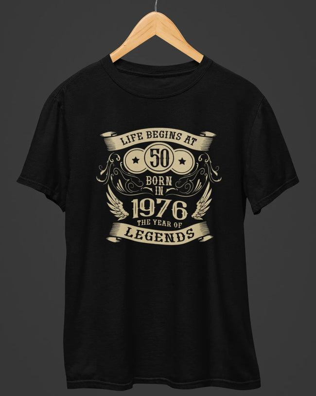 The Year of Legends 1976 Birthday T-Shirt Hover Image